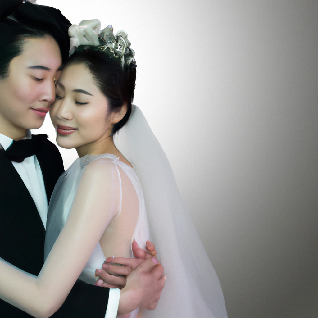 커플 웨딩 촬영 전 합성 이미지